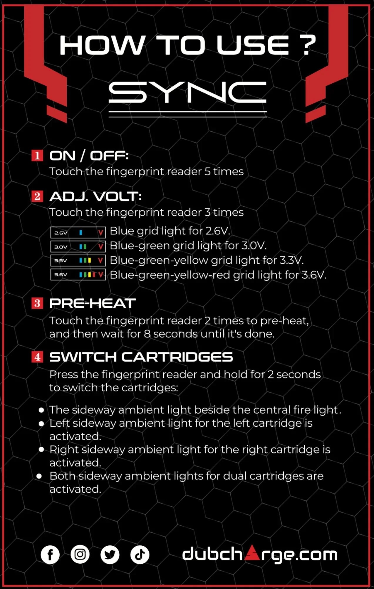 Sync Touch Switch Battery + 2 DubZotics Cartridges