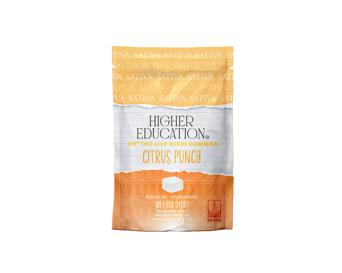 Higher Education D9 Live Resin 100mg Gummies