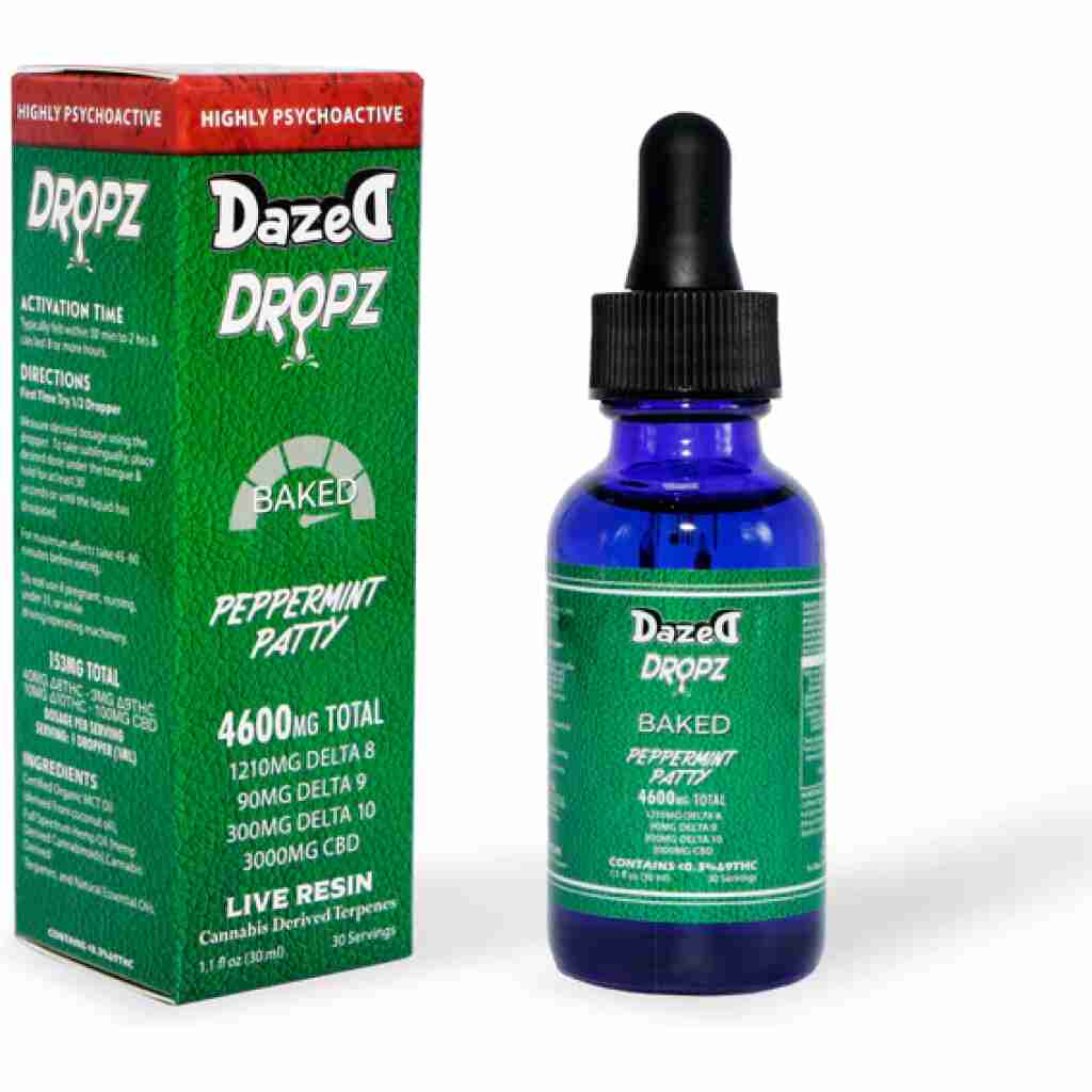 Dazed Dropz THC CBD CBG CBN Oil Tincture 4600mg