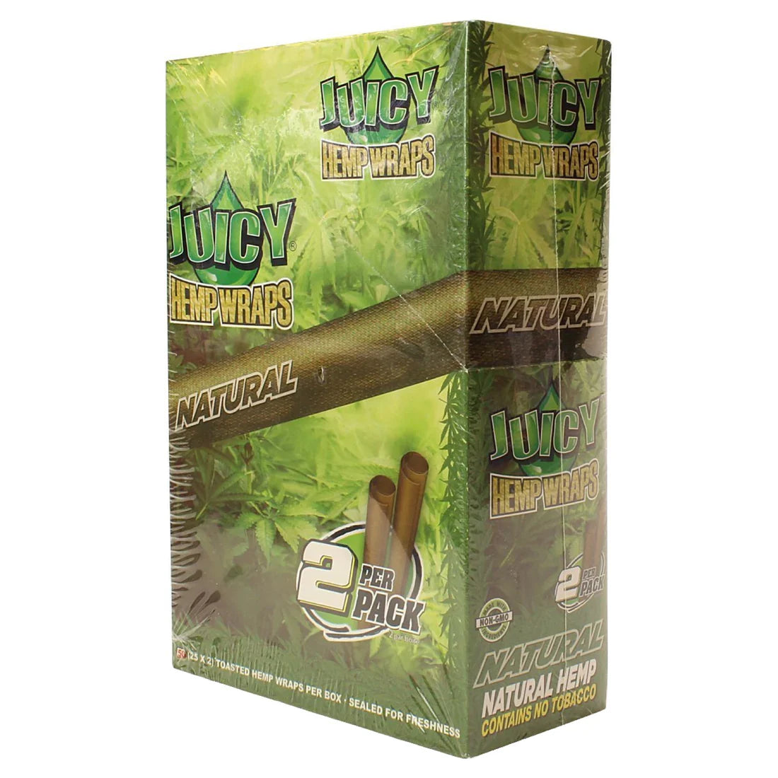 Juicy Hemp Wraps - 2 Piece Per Pack - 25 Packs Per Box