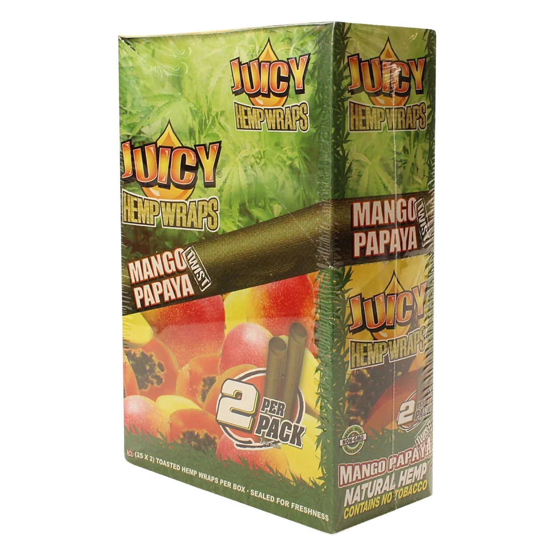 Juicy Hemp Wraps - 2 Piece Per Pack - 25 Packs Per Box