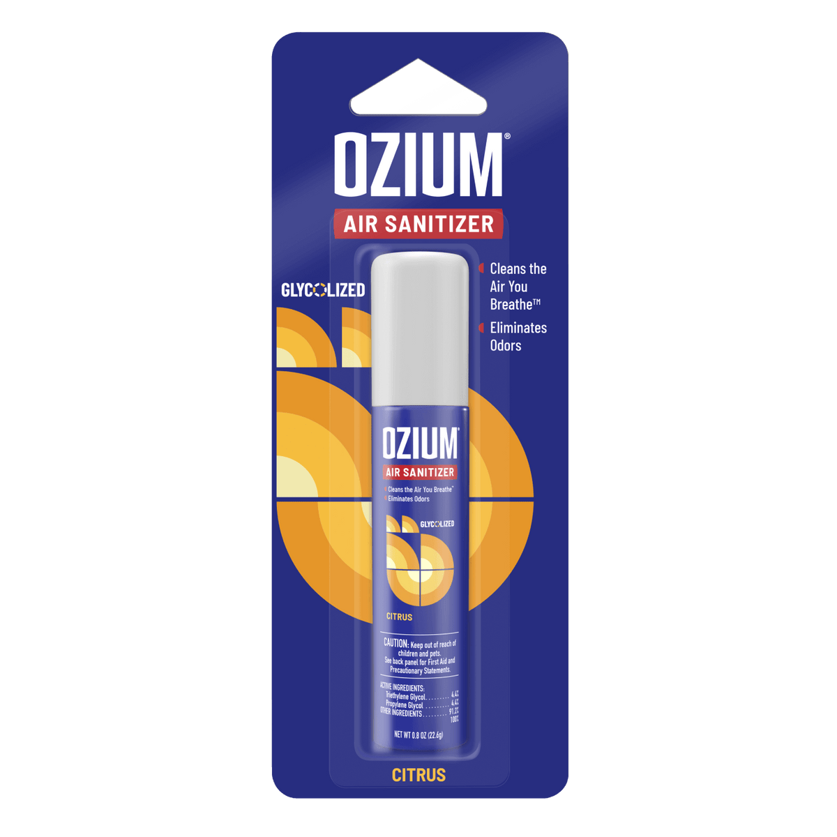 Ozium Air Sanitizer 0.8 oz Odor Eliminator Spray Citrus