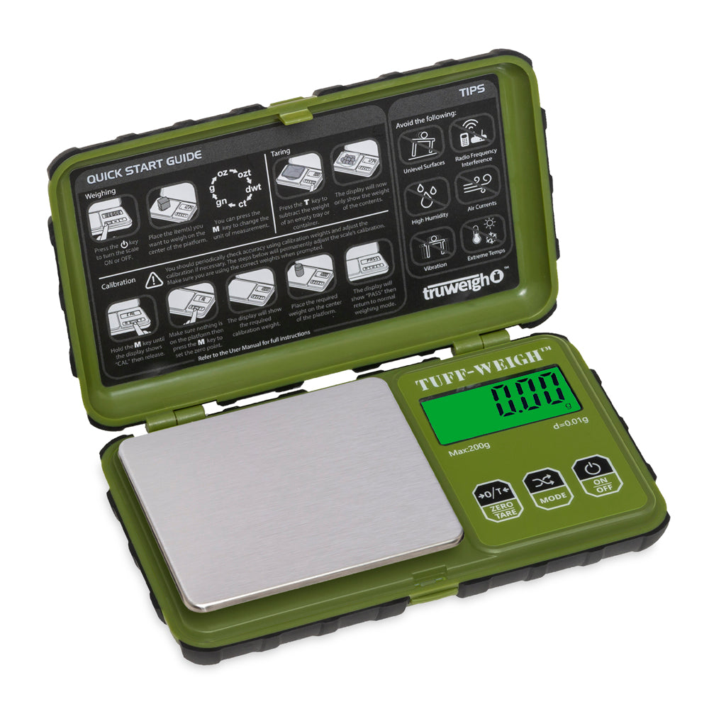 Truweigh Tuff-Weigh Digital Scale 200g x 0.01g Green/Black