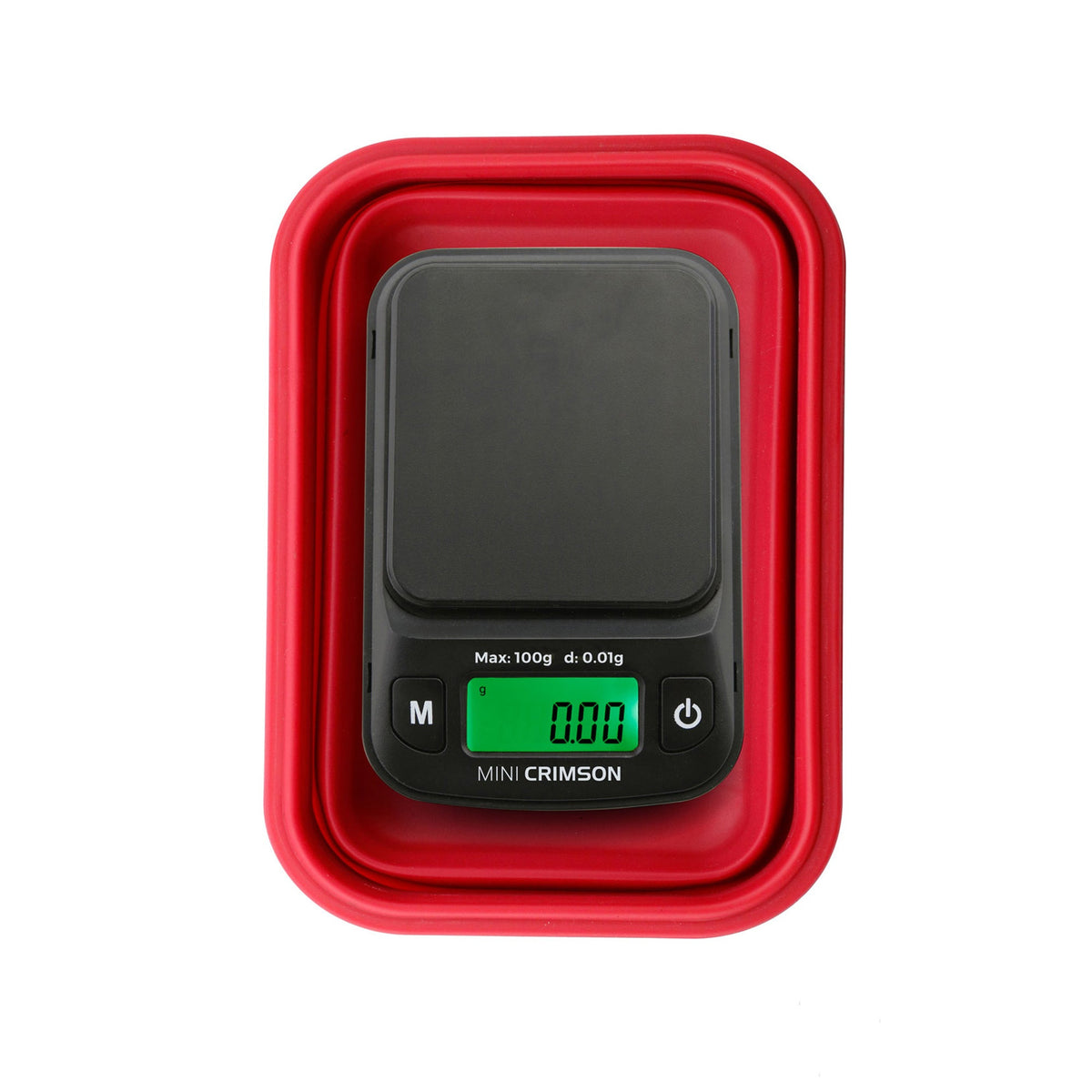 Truweigh Mini Crimson Collapsible Bowl Scale 100g x 0.01g Red