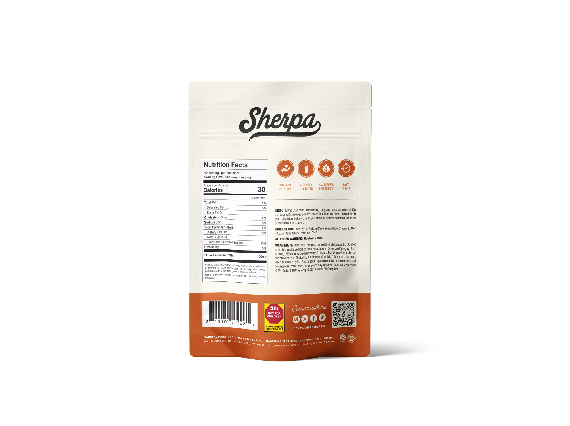 Sherpa Caramel Bites 200mg