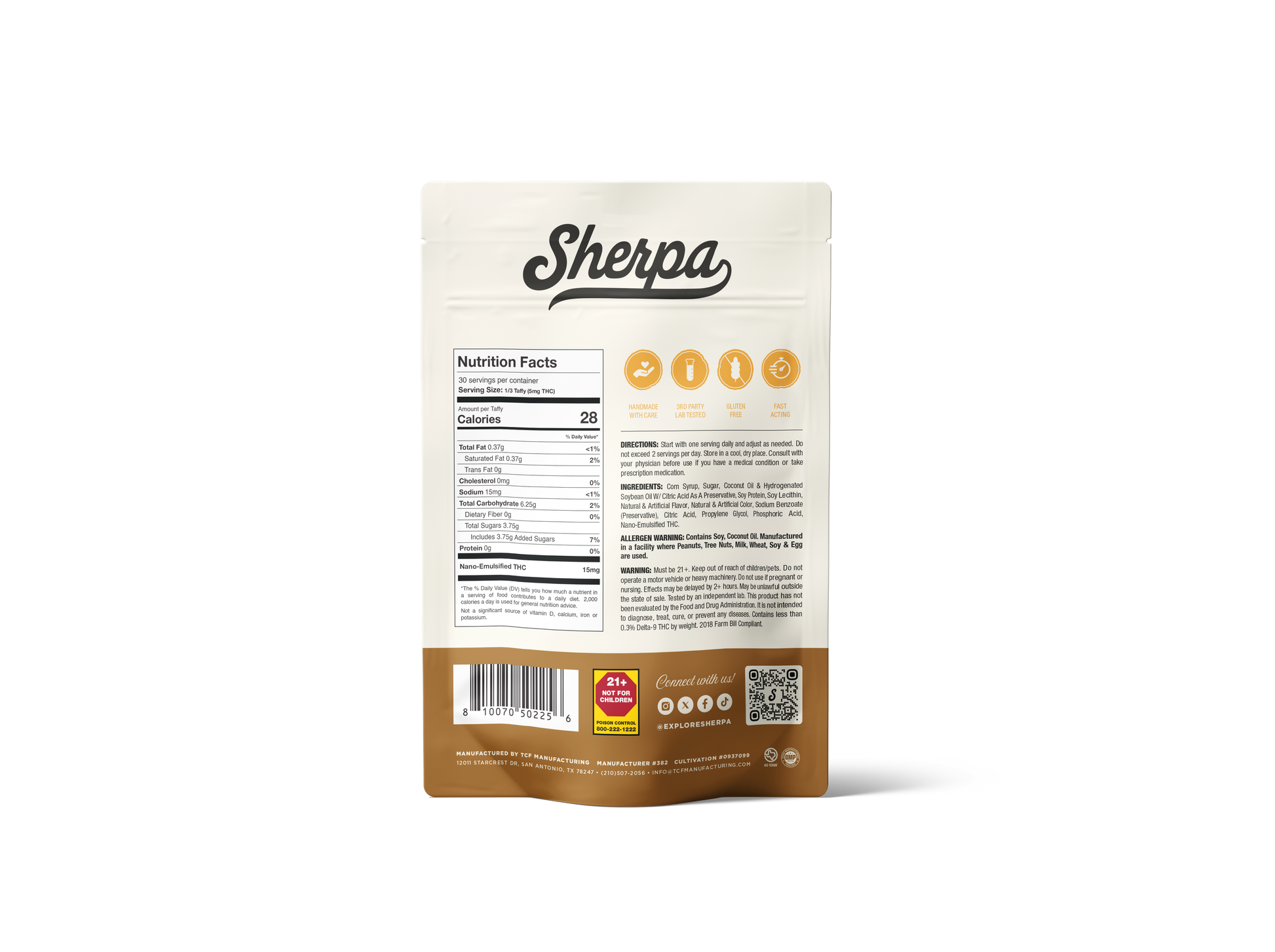 Sherpa Saltwater Taffy 150mg
