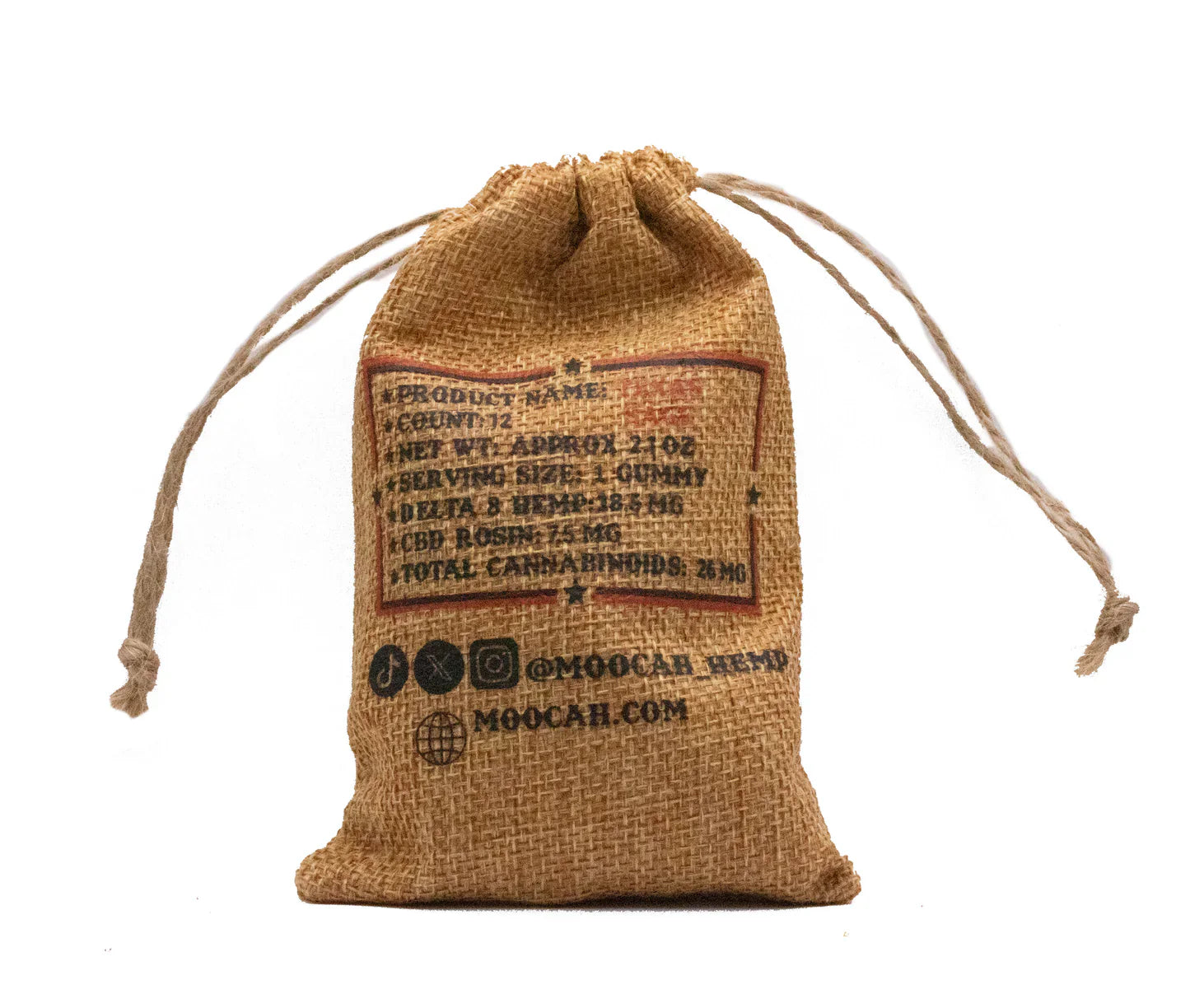 Moocah 20mg D8 + 5mg CBD rosin - 6 or 12 ct