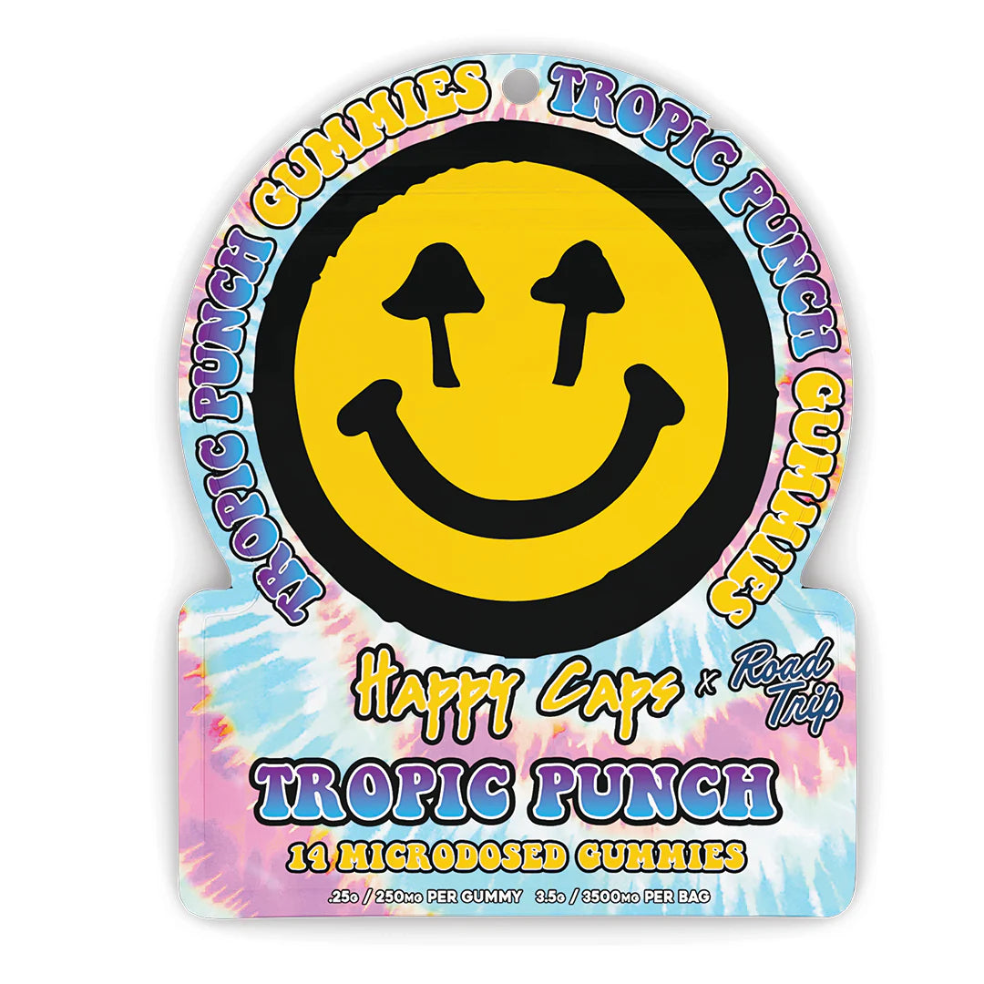 Happy Caps X Road Trip Microdose Mushroom Gummies — 14ct