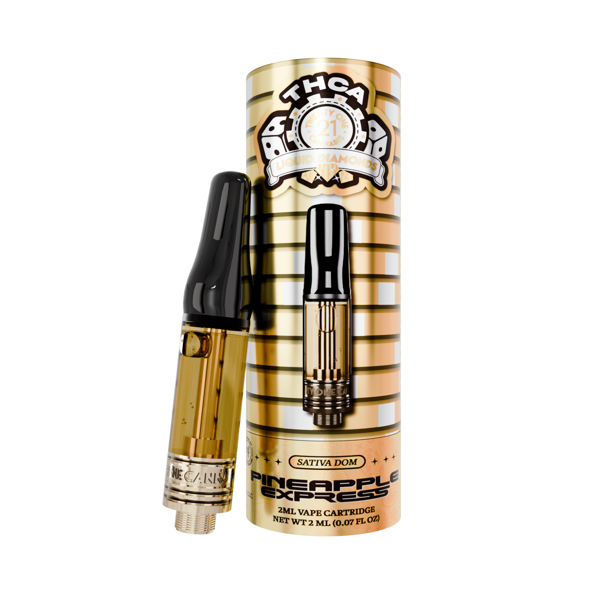 Twenty One Cannabis THCA Cartridge 2g