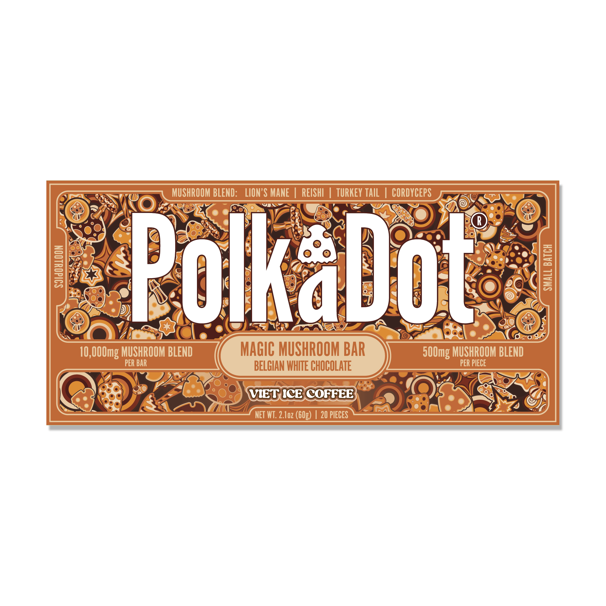 Polk A Dot Mushroom Chocolate Bar 10000mg