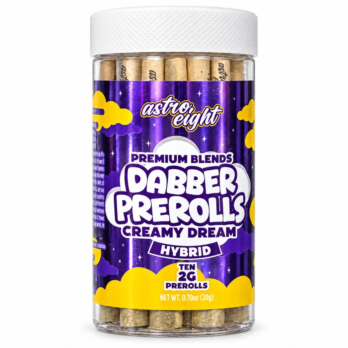 Astro Eight Dabber Prerolls 2g CBD Pre Rolls 10ct Jar