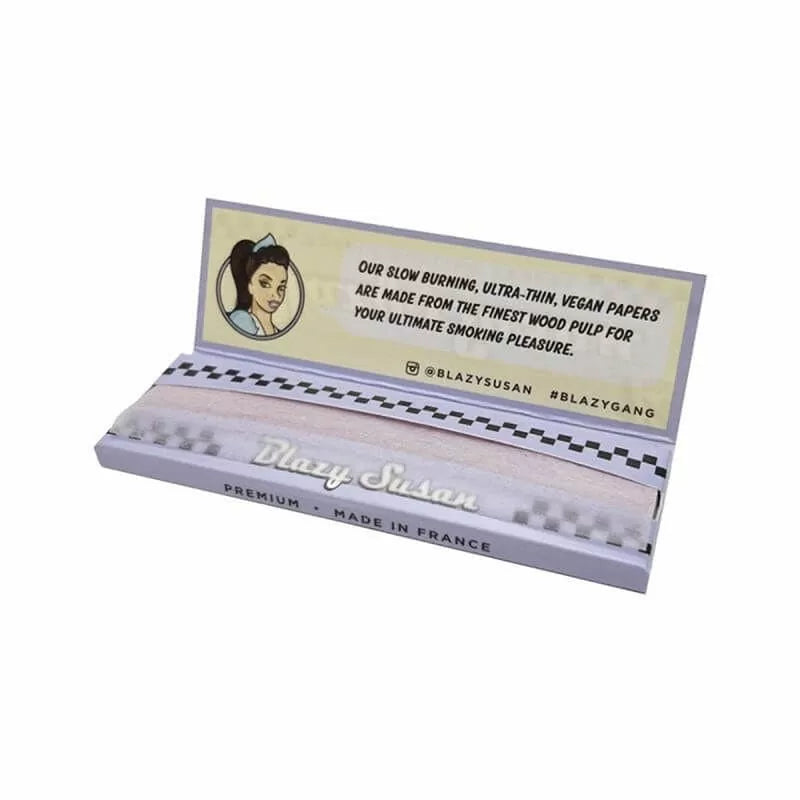 Blazy Susan King Size Slim Papers - 50 Count Per Display - Purple