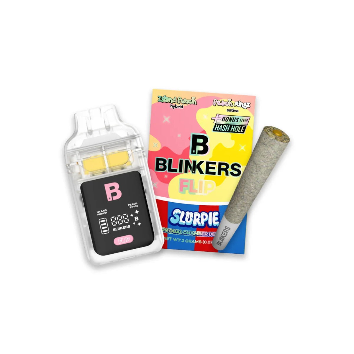 Blinkers Flip Slurpie 2g THC-A Dual Chamber Disposable + Hash Hole