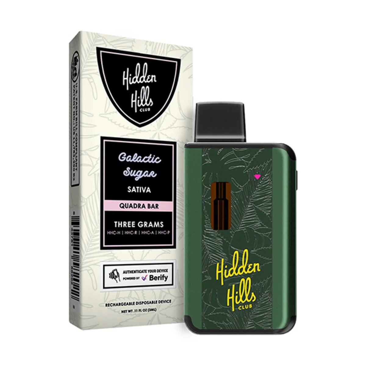 Hidden Hills Hidden Hills Quadra Bar 3g HHC Disposable Vape