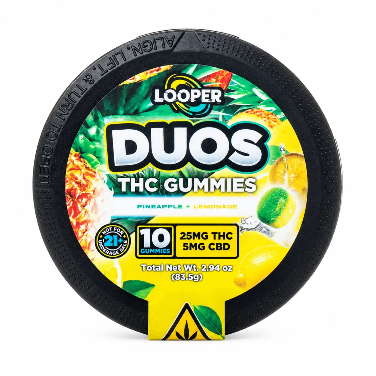 Looper Duos THC Gummies 25mg THC 5mg CBD 10ct