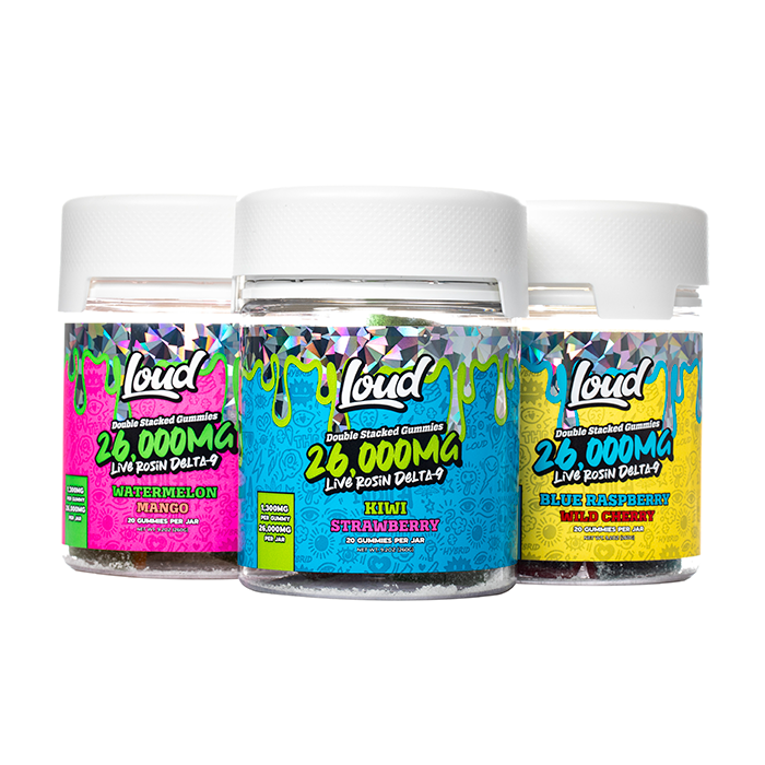 LOUD Double Stacked Live Rosin Gummies 26000mg