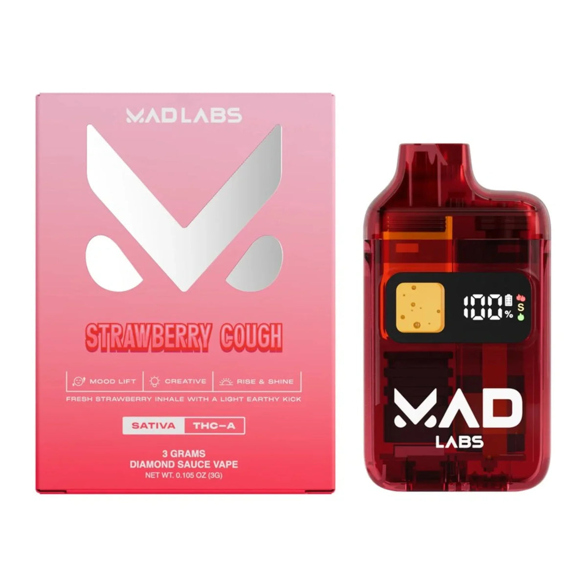 Mad Labs 3G Disposable Vape – THCa + CBD Blend