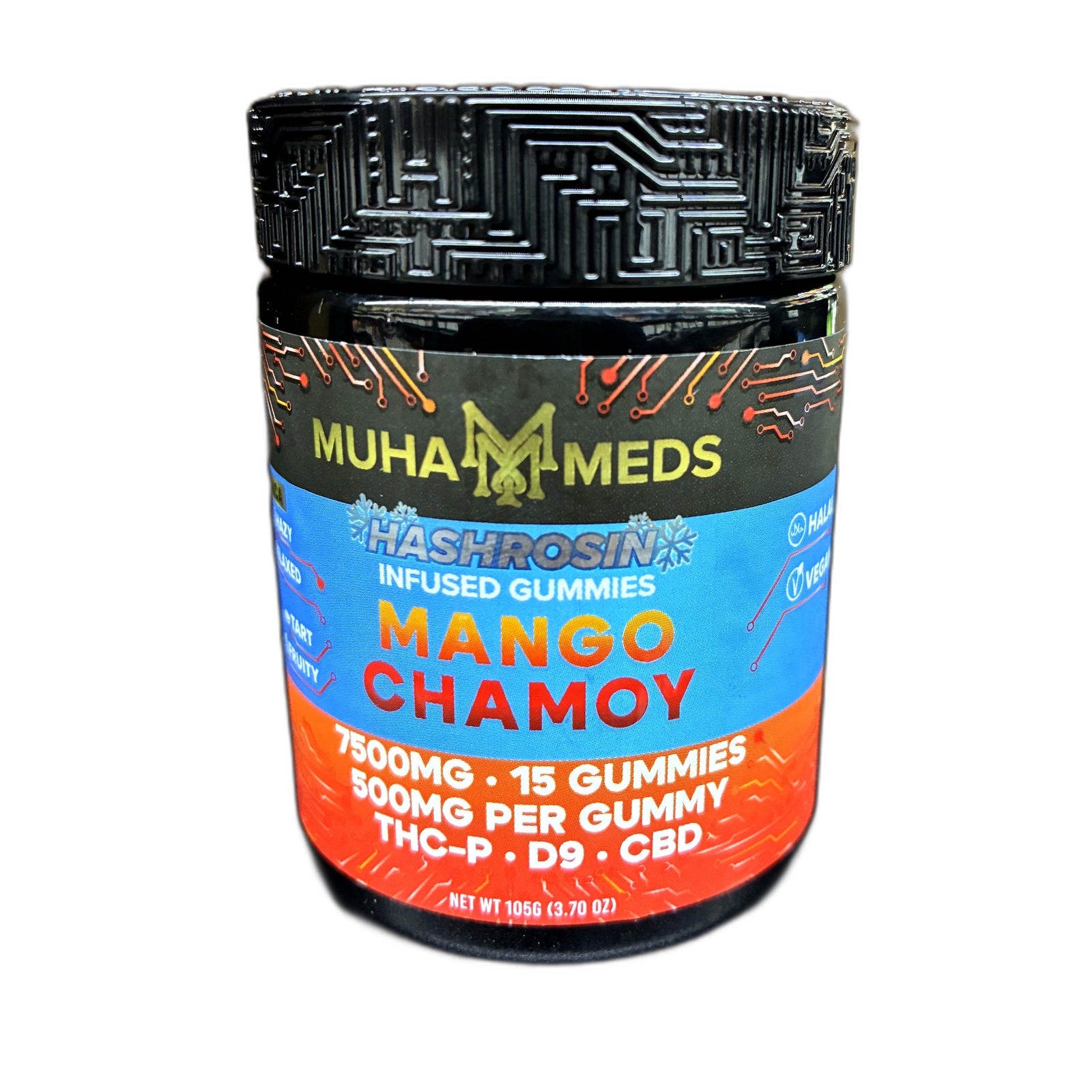 Muha Meds HashRosin Infused Gummies — 7500MG