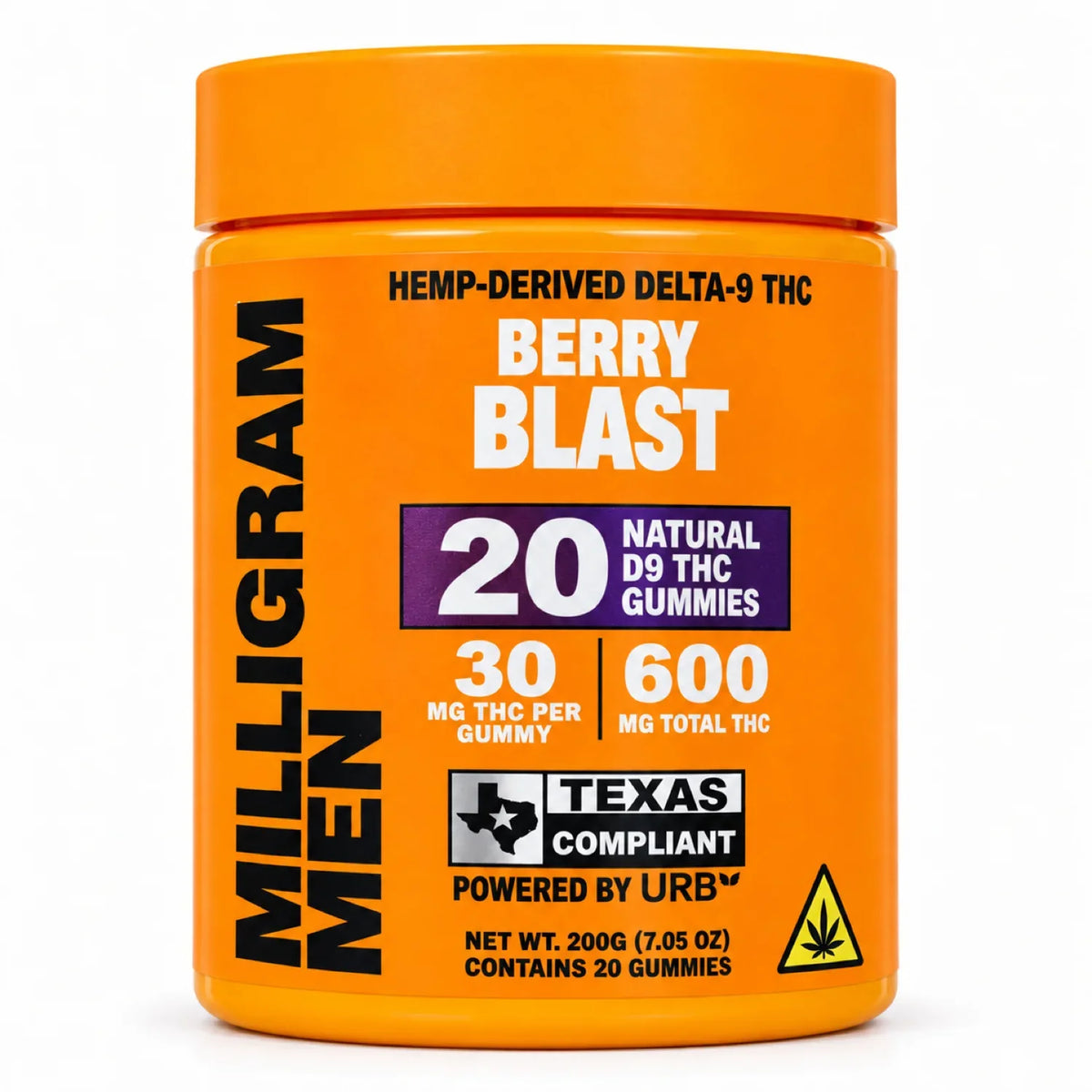 Milligram Men Delta-9 THC Gummies 30mg 20ct 600mg Jar