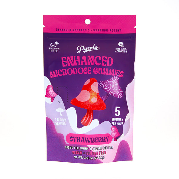 Purple Magic Enhanced Microdose Mushroom Gummies | (5ct) 3000mg