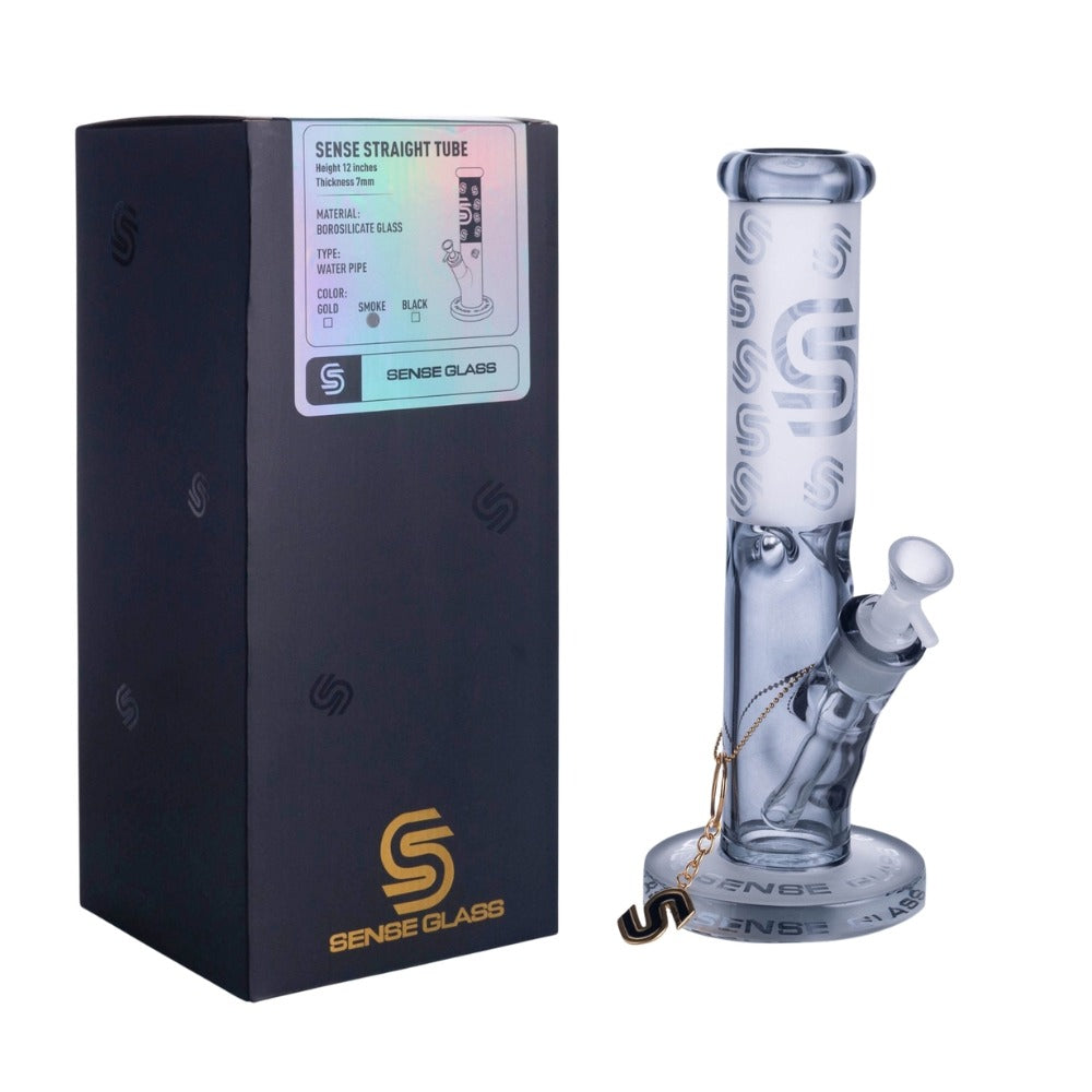 SENSE GLASS WATERPIPE 12" STRAIGHT TUBE 7mm