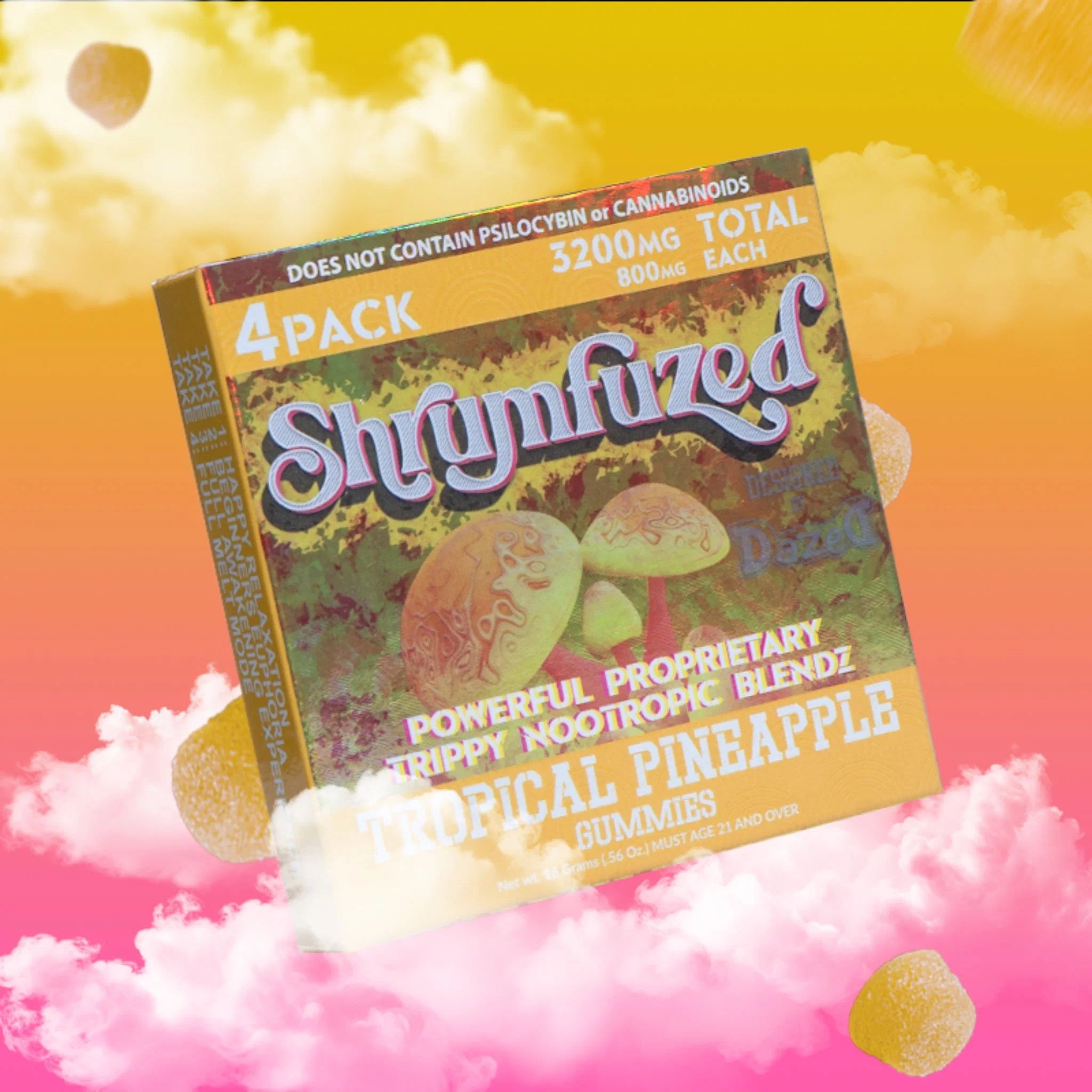 Shrumfuzed Mushroom Gummies 3200mg 4ct