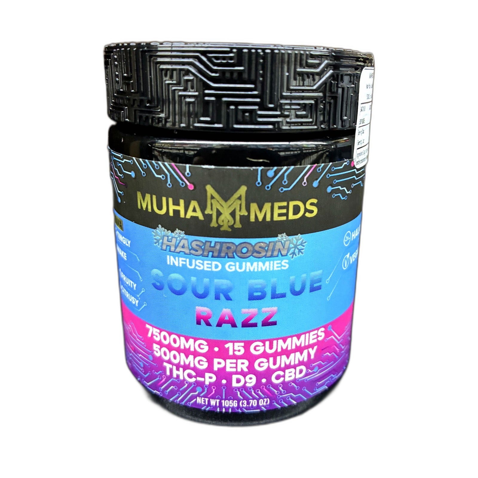 Muha Meds HashRosin Infused Gummies — 7500MG