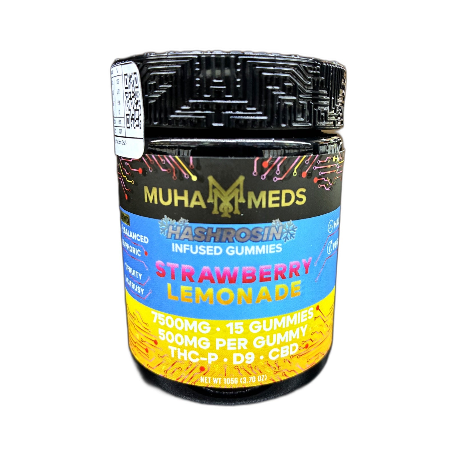 Muha Meds HashRosin Infused Gummies — 7500MG