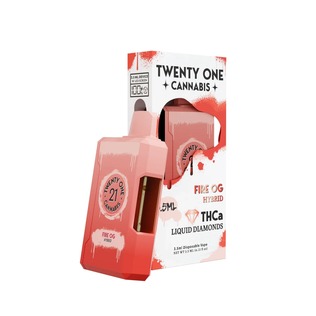 Twenty One Liquid Diamonds Disposable Vape 3.5mL – Delta 8 + THCa