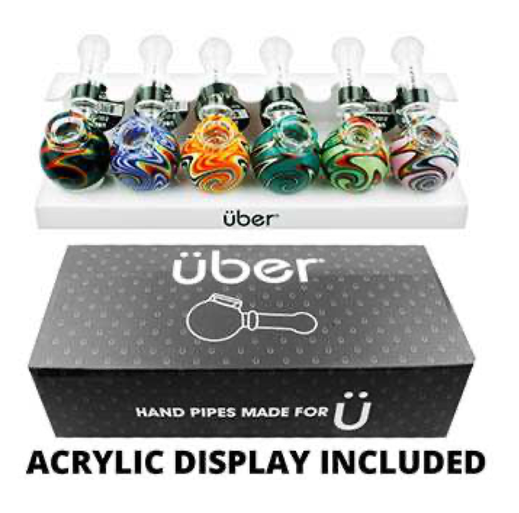 Uber Glass I/O 4" Spoon Built-In Screen w/ Maria Ring 6CT Display Design 02