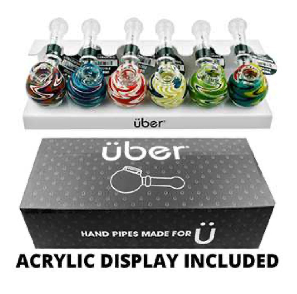 Uber Glass I/O 4" Spoon Built-In Screen w/ Maria Ring 6CT Display Design 05