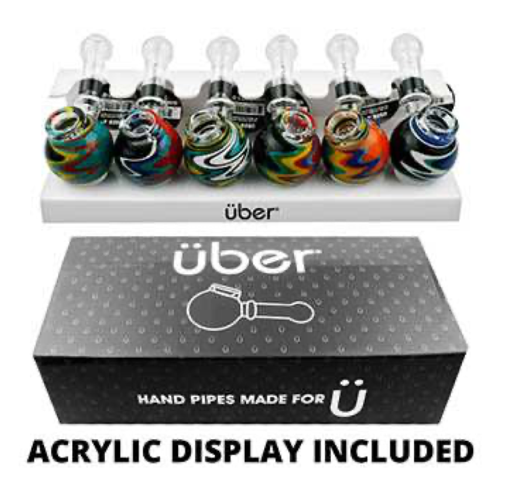 Uber Glass I/O 4" Spoon Built-In Screen w/ Maria Ring 6CT Display Design 07