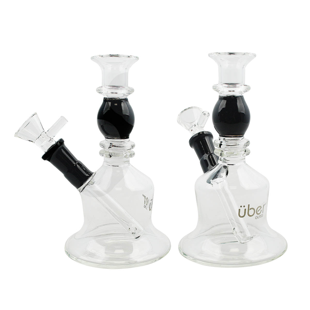 Uber 6" (4mm) Stemless Waterpipe Black