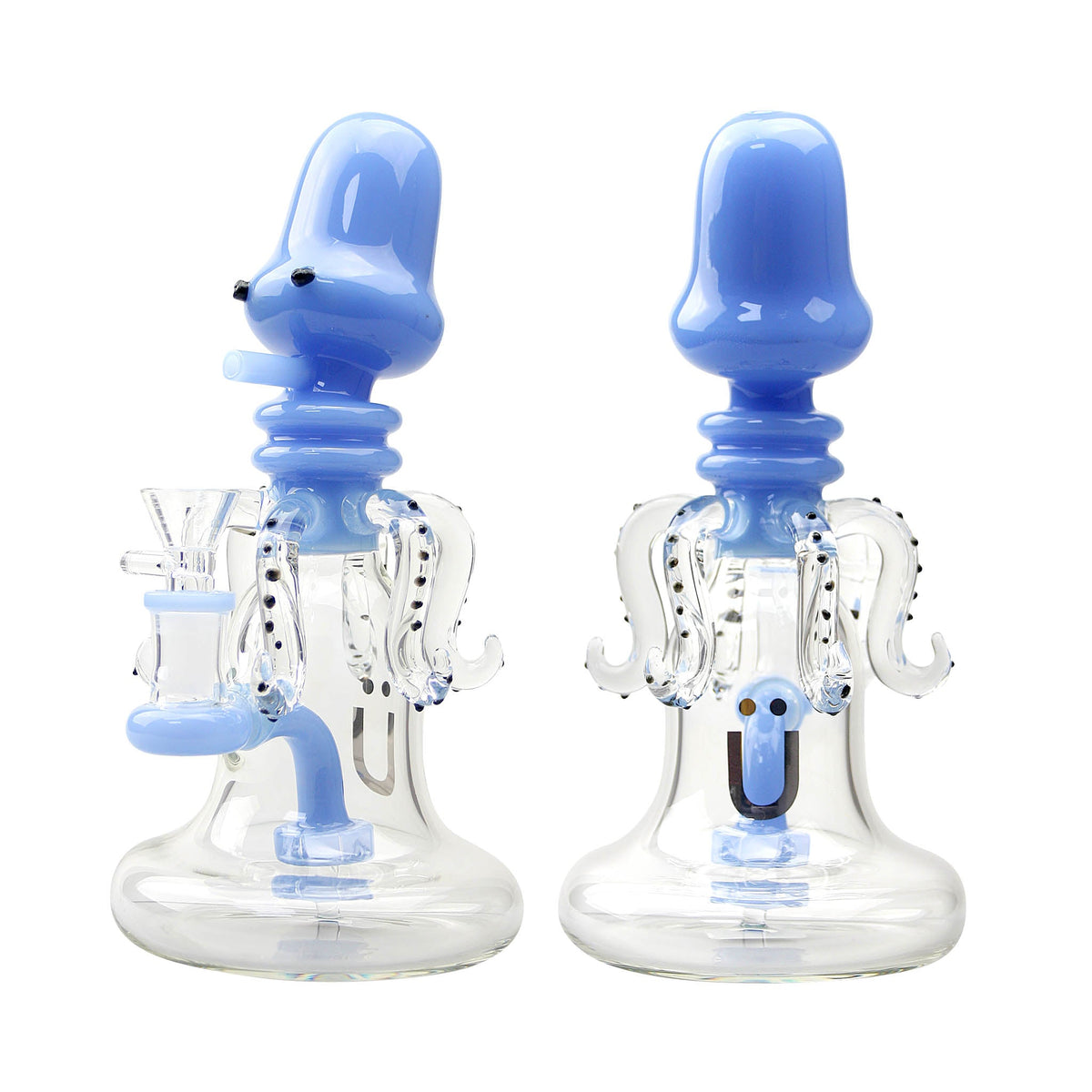 Uber 8" (5mm) Beaker Base Squid Waterpipe Jade Blue