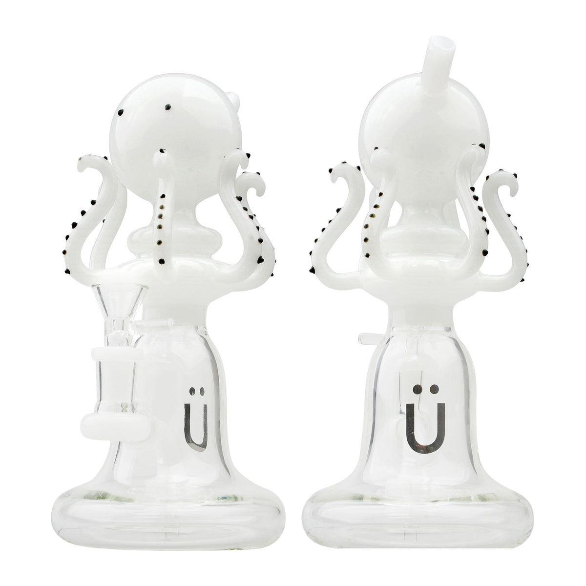 Uber 8" (5mm) Beaker Base Octopus Waterpipe Jade White