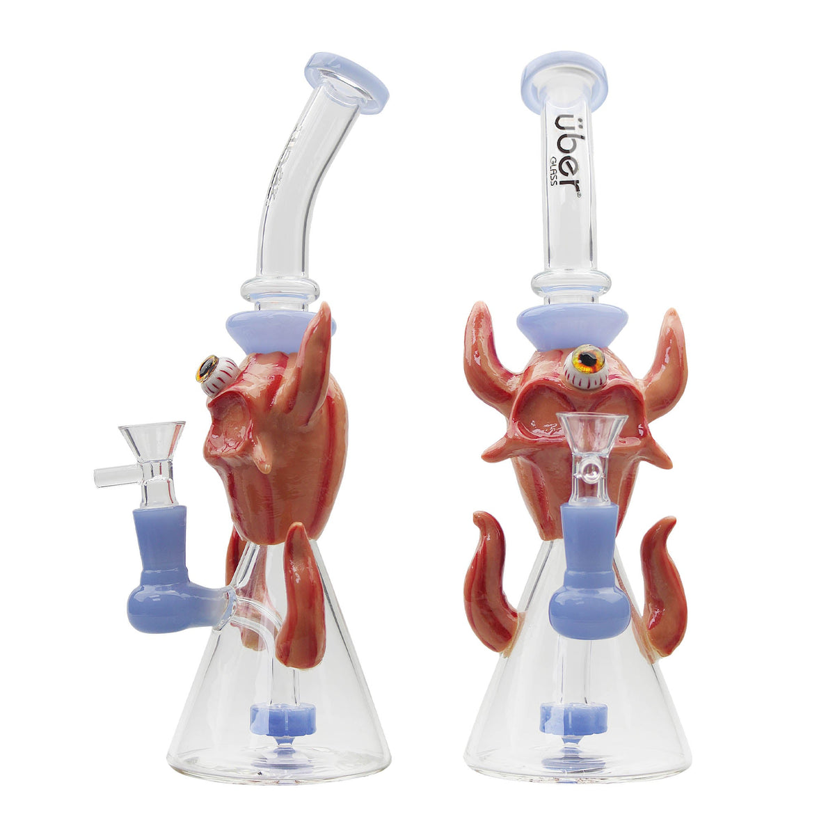 Uber 10" (5mm) Glass Waterpipe Jade Blue