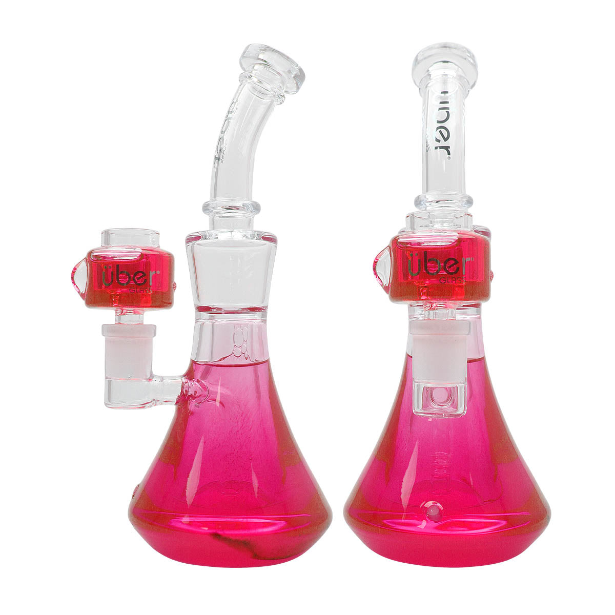 Uber 8" Freezable Waterpipe - Style 001 Red