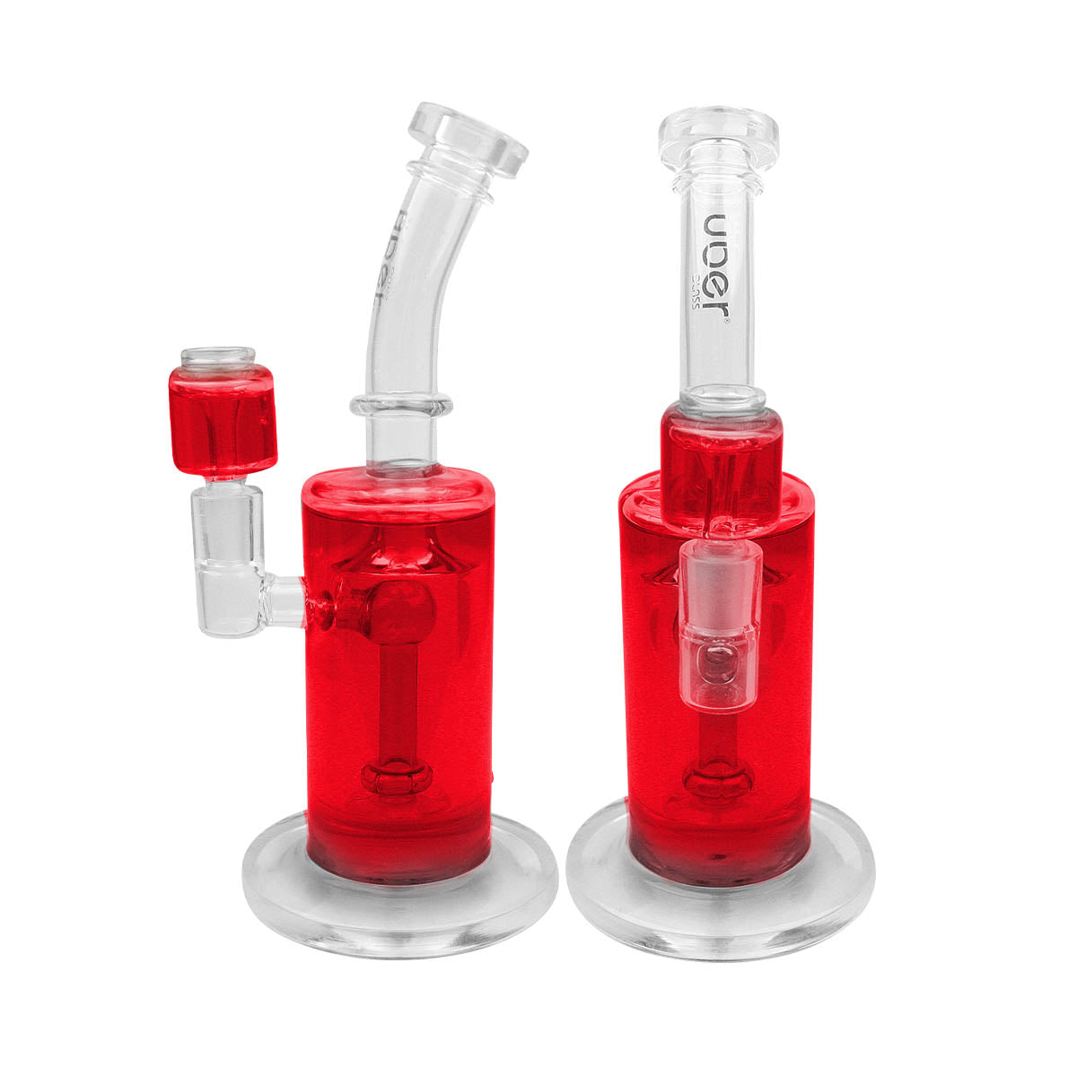 Uber 9" Freezable Waterpipe - Style 001 Red