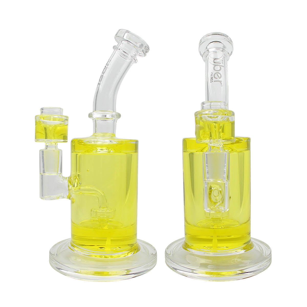 Uber 9" Freezable Waterpipe - Style 002 Yellow