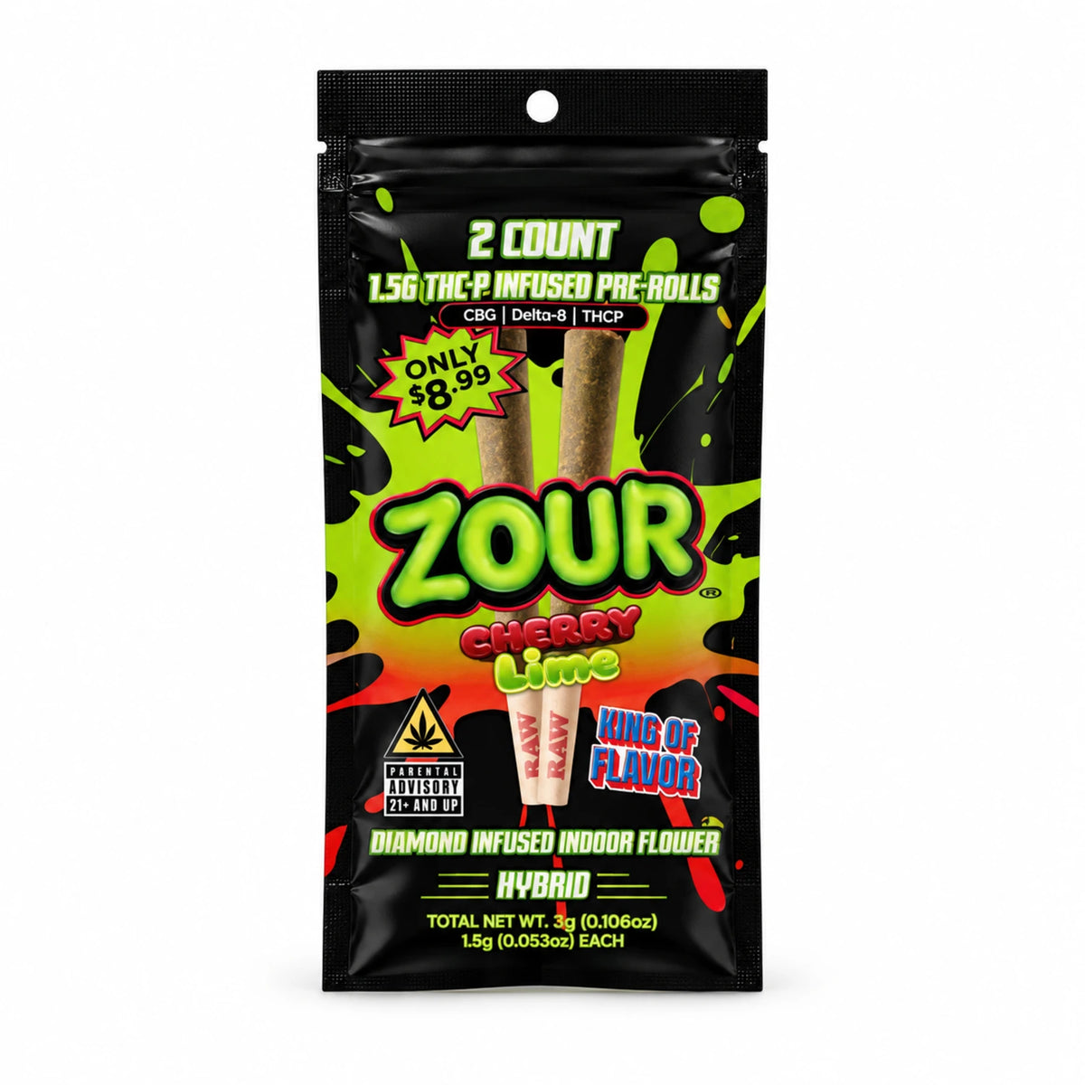 Zour Stash THCP Diamond Infused Pre-Rolls 1.5G (2 Pack)