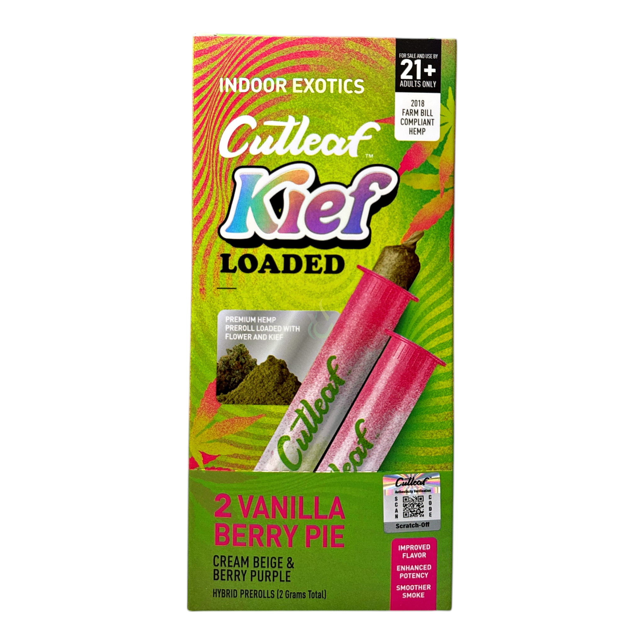 Cutleaf Kief Loaded Pre Roll 2ct 2g