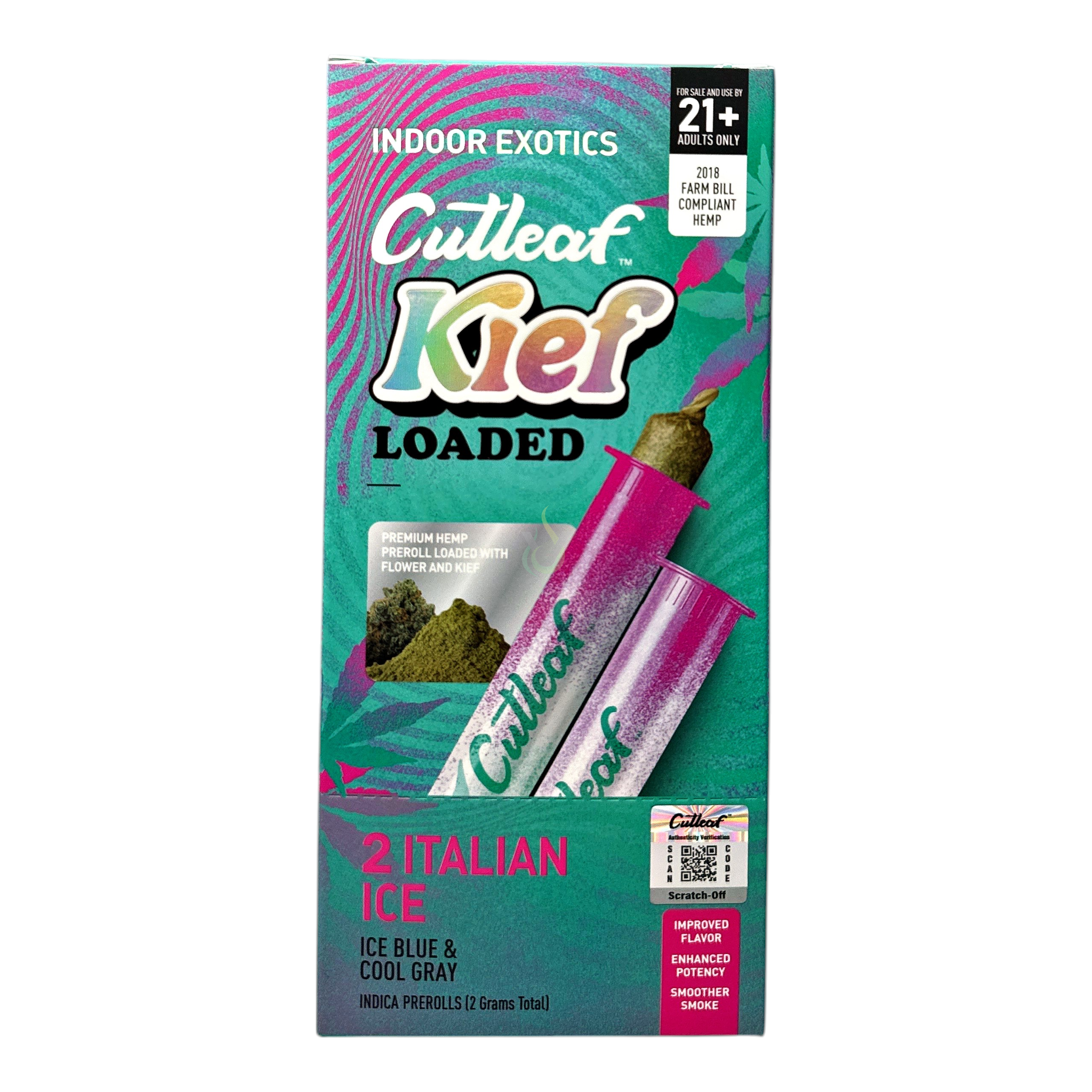 Cutleaf Kief Loaded Pre Roll 2ct 2g