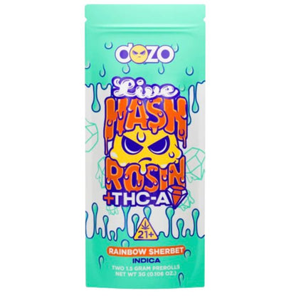 DOZO LIVE HASH ROSIN THC-A PRE ROLLS 3G