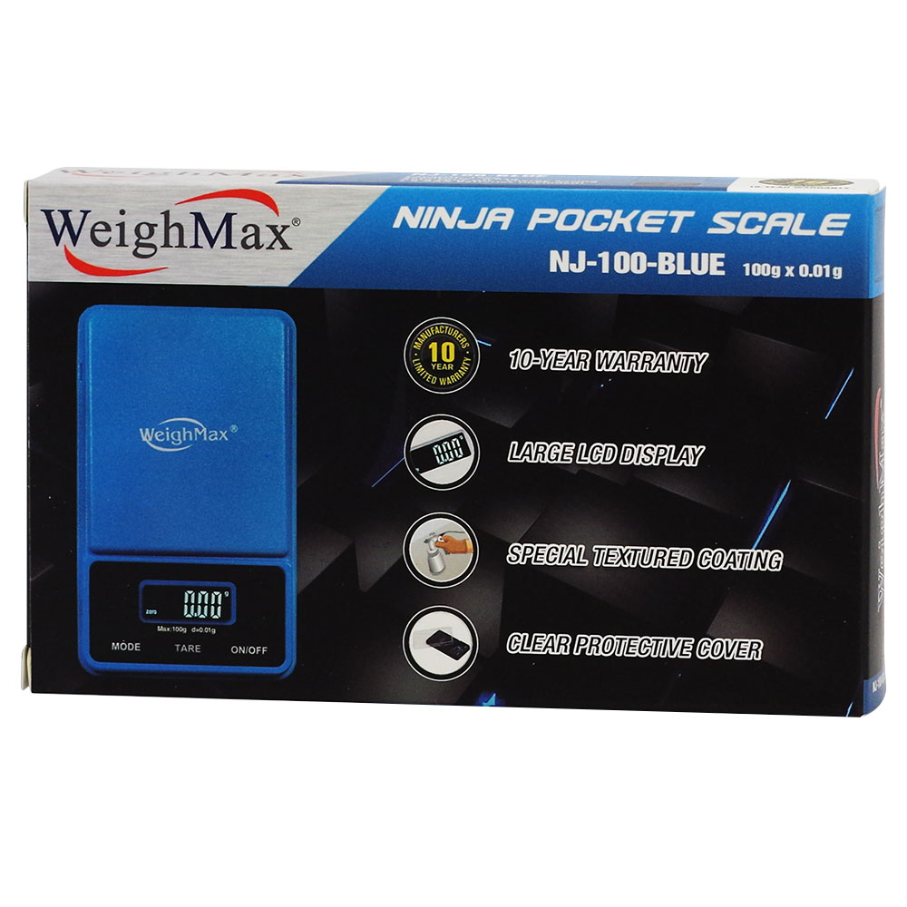 WeighMax NJ Digital Pocket Scale 100g x 0.01g Blue
