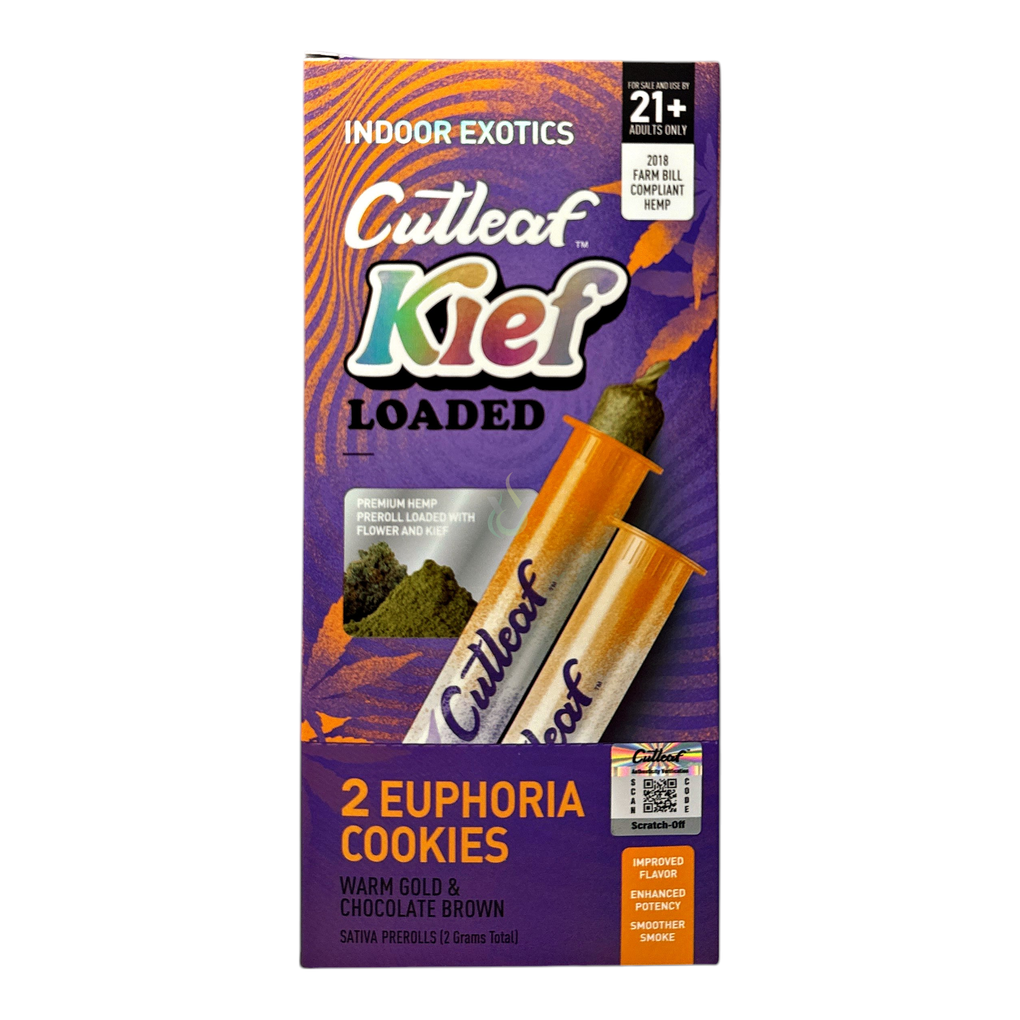 Cutleaf Kief Loaded Pre Roll 2ct 2g