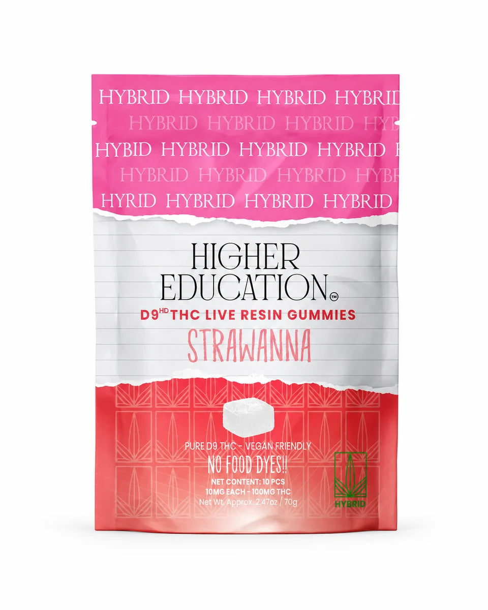 Higher Education D9 Live Resin 100mg Gummies