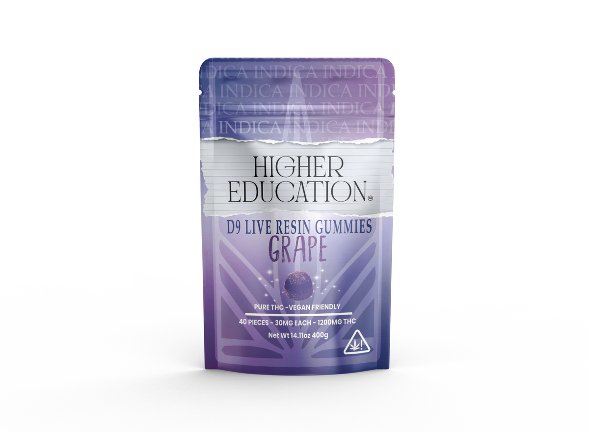 Higher Education D9 Live Resin 100mg Gummies