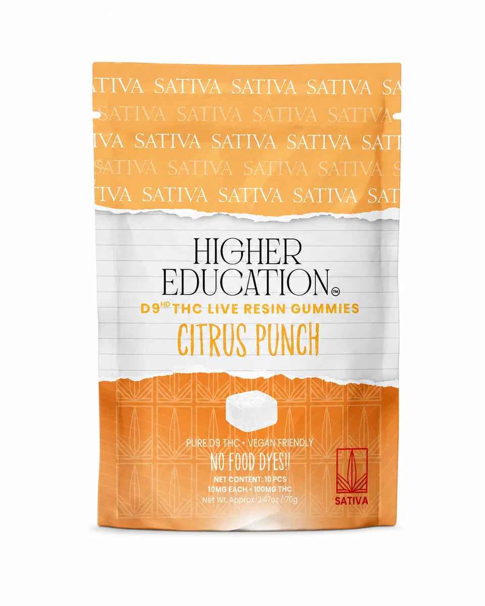 Higher Education D9 Live Resin 100mg Gummies