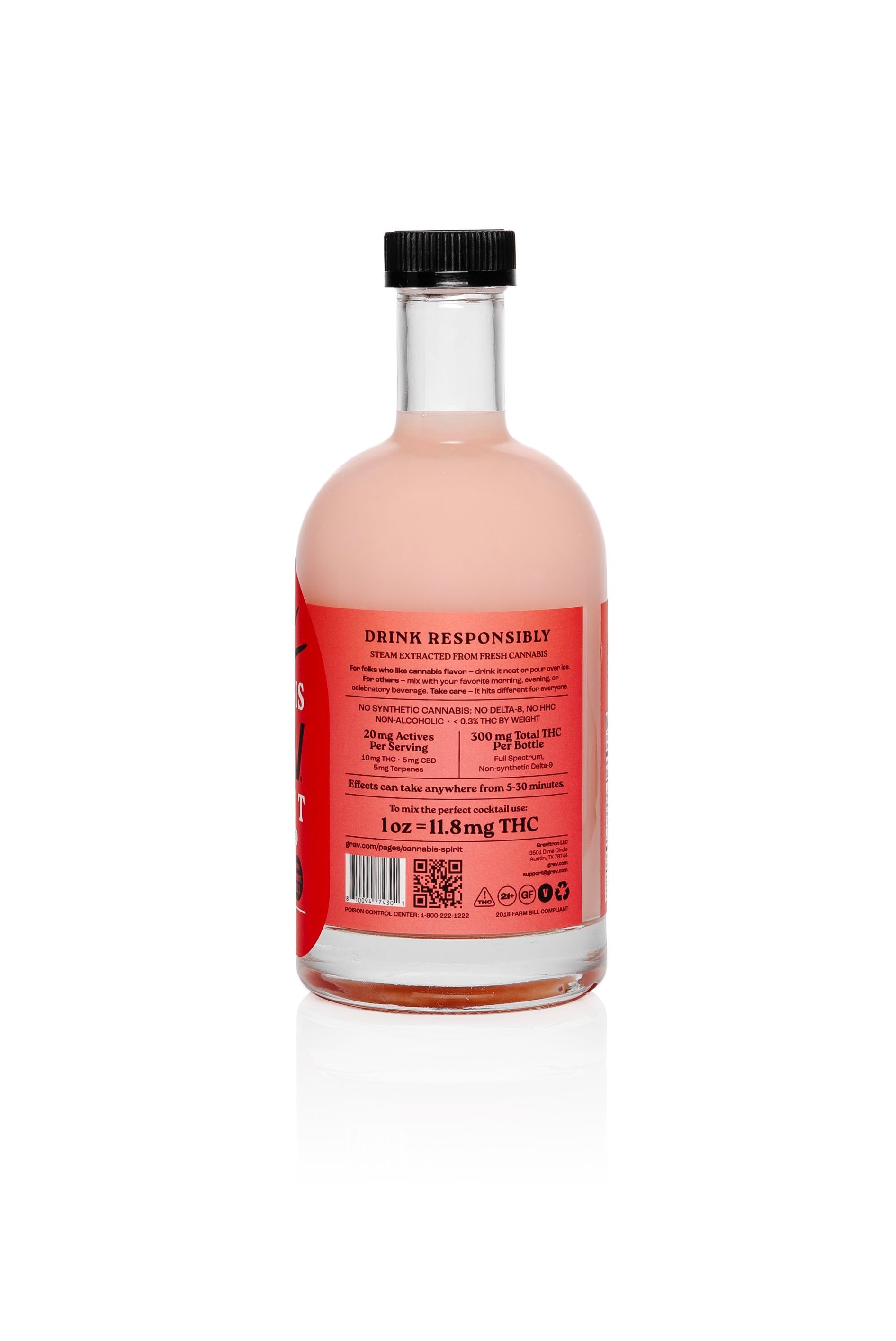 GRAV® Cannabis Spirit 300mg 750ml Bottle