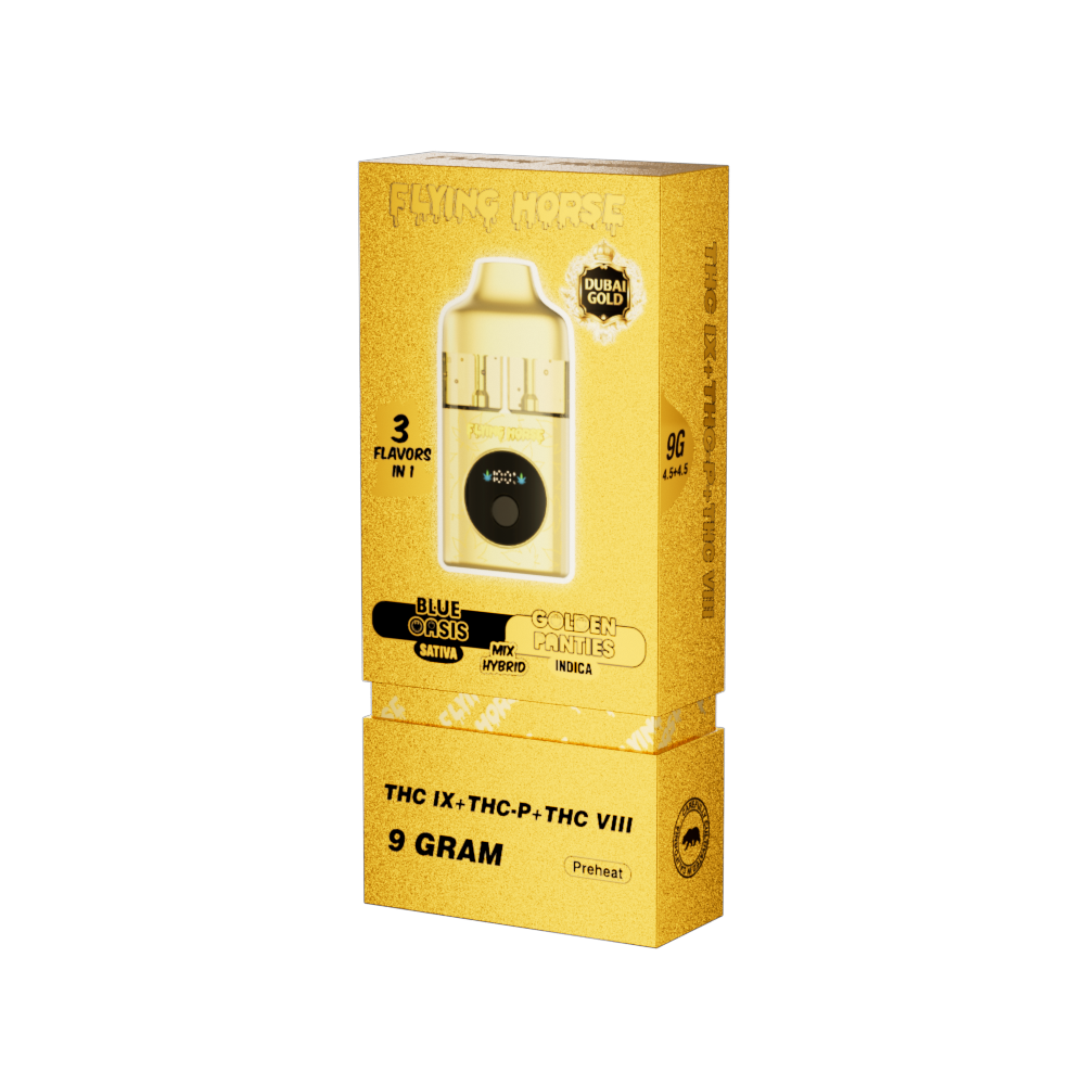 Flying Horse 3-in-1 Dubai Gold Edition THCp – 9g Disposable